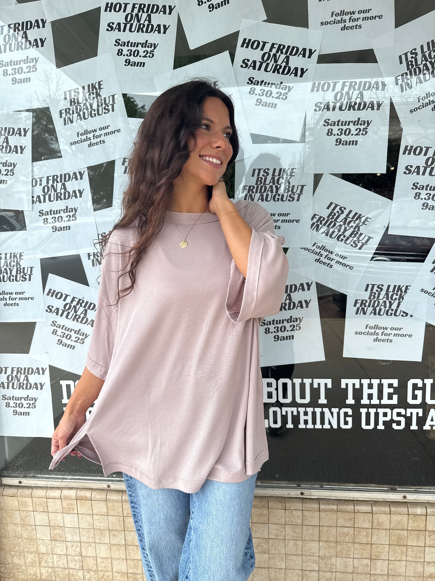 Ribbed Boyfriend Top