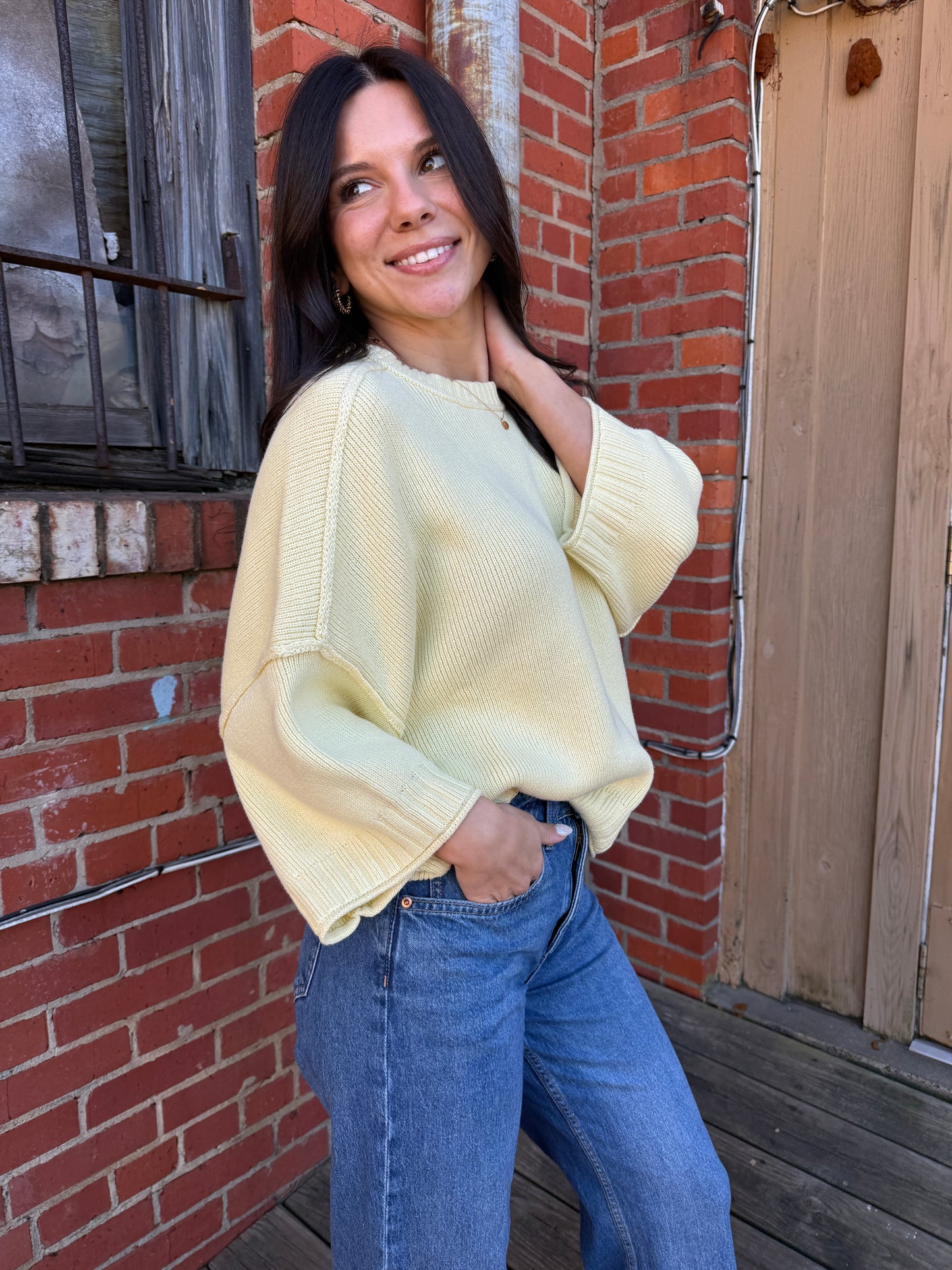 Buttery Crew Neck Sweater Top
