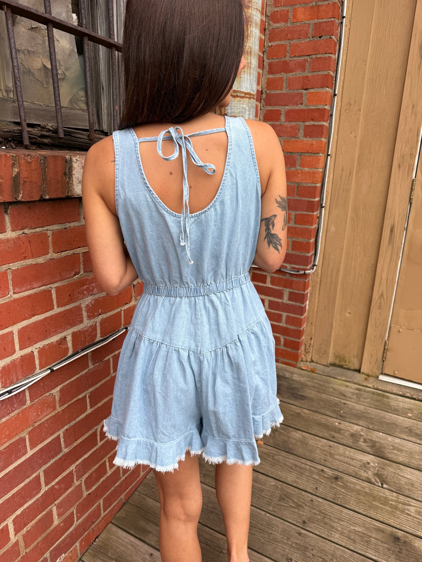 Daisywood Denim Romper