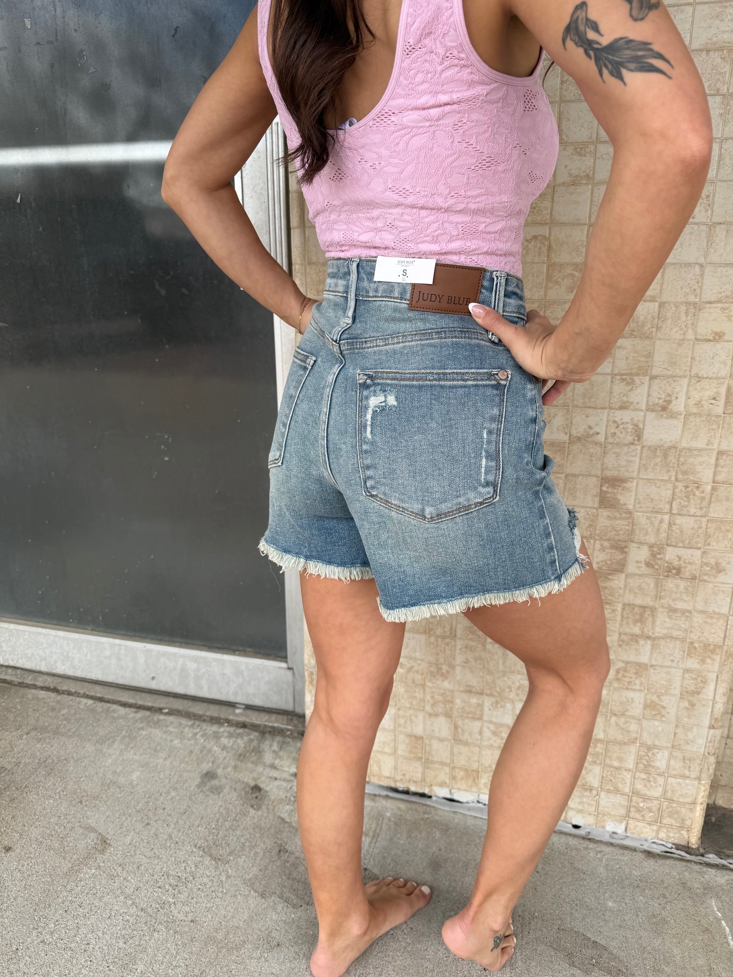 Vintage fly stitch shorts