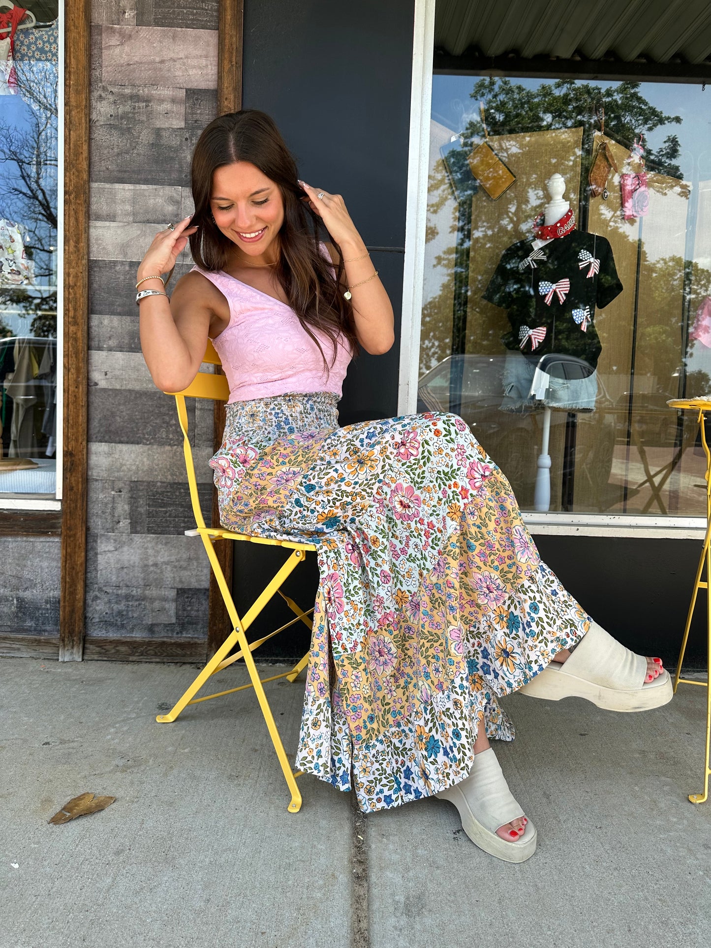 Patched Flowers Skirt