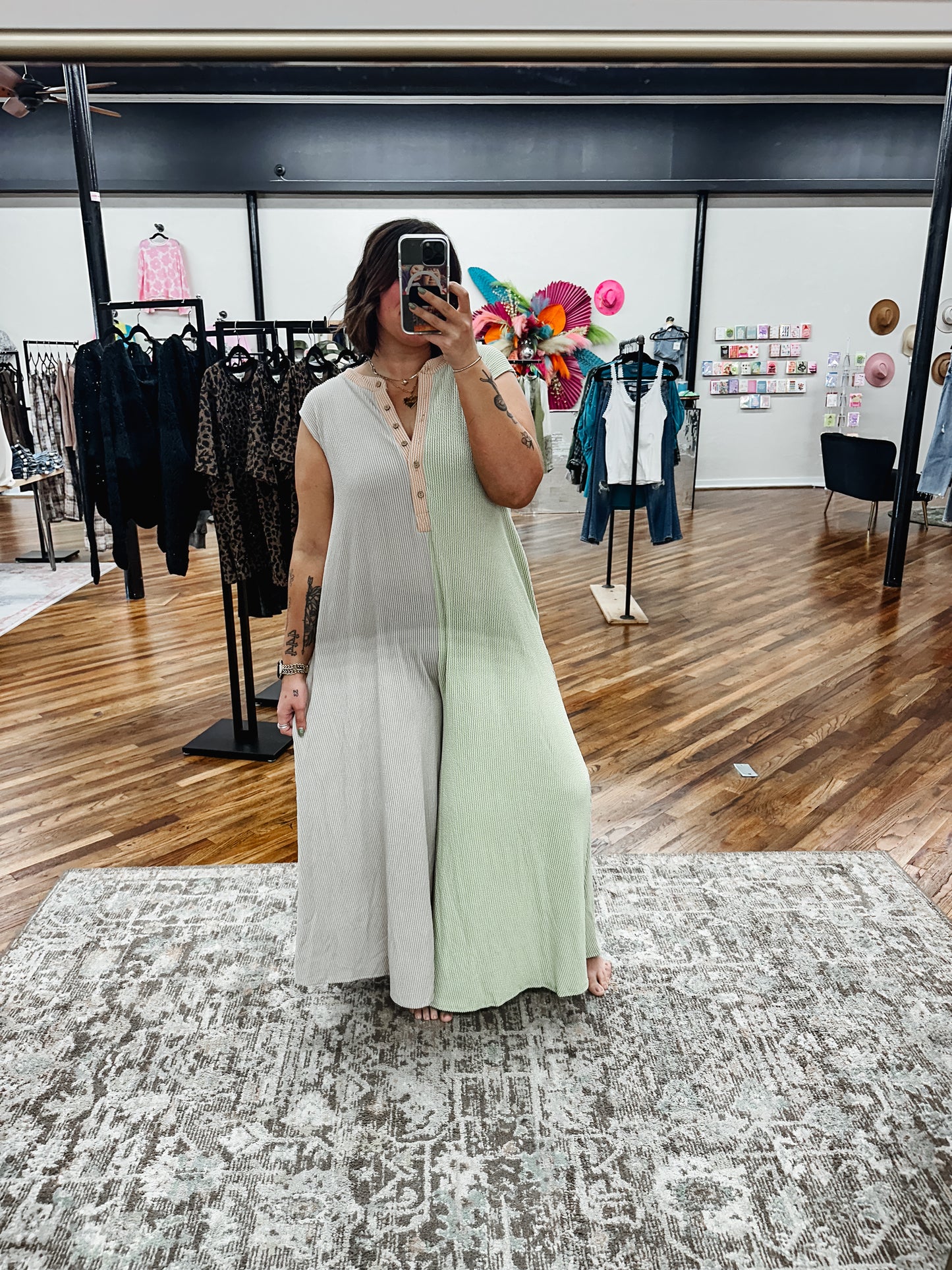 Stand out two tone jumpsuit