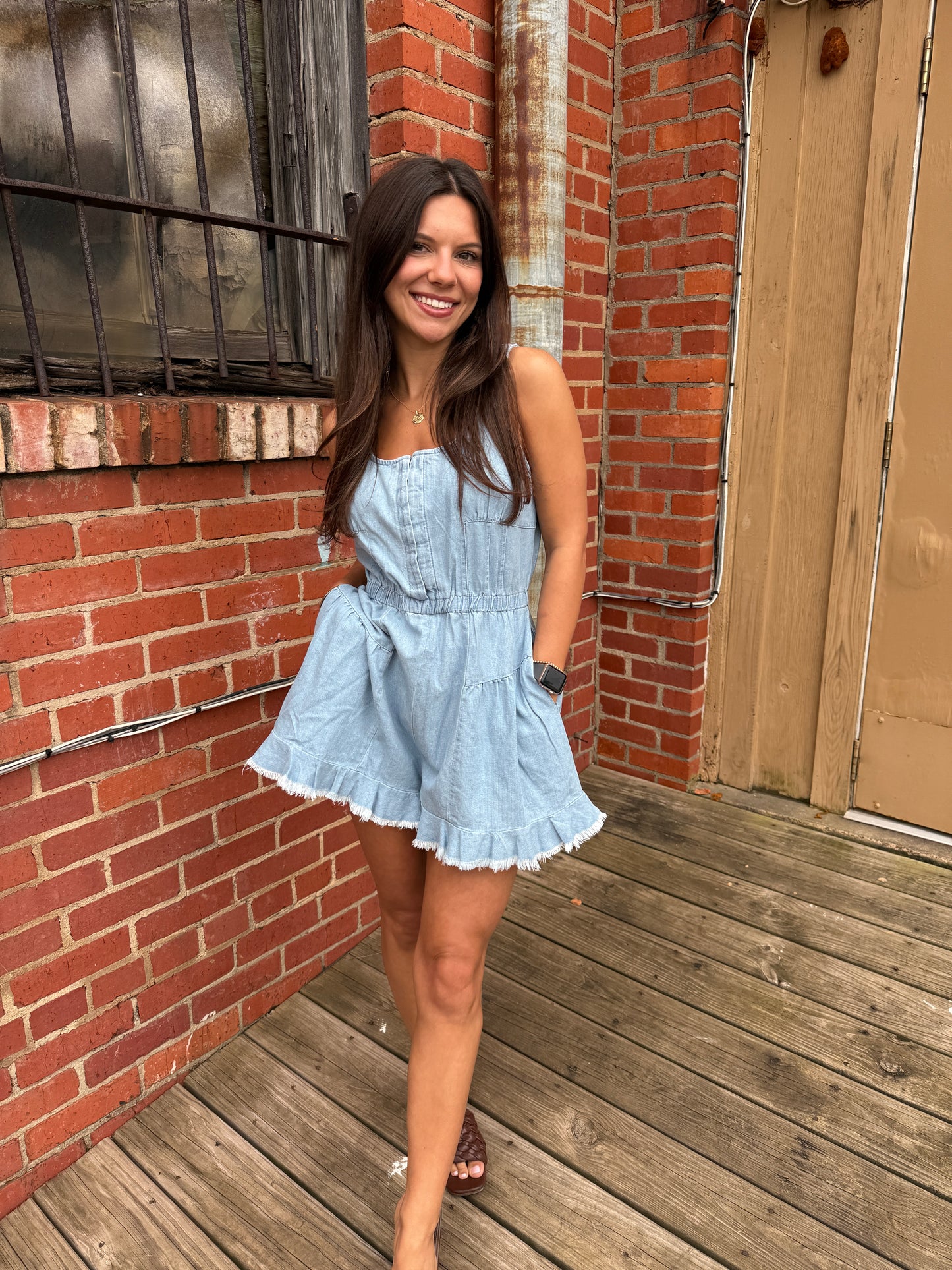 Daisywood Denim Romper