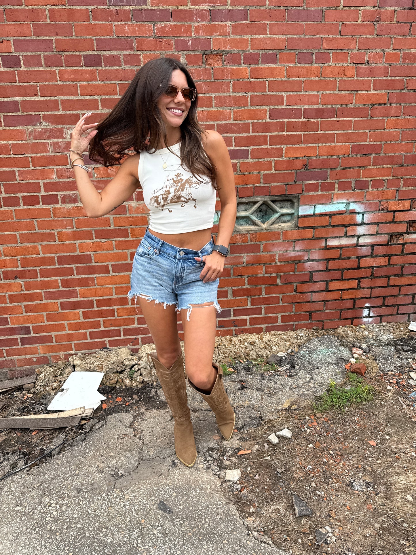 Cowboy cream top