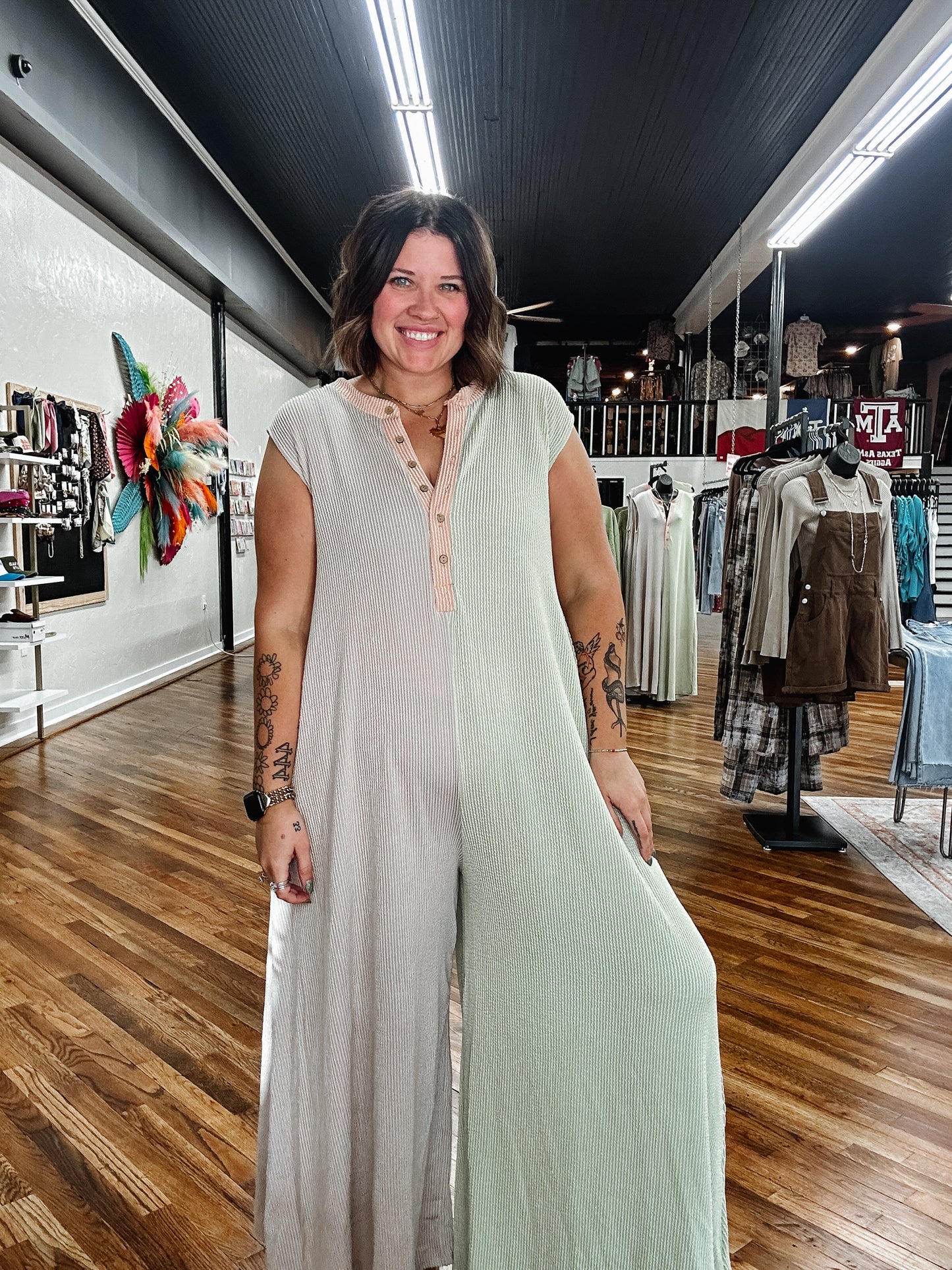 Stand out two tone jumpsuit