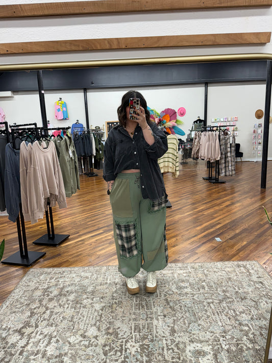 Matcha Plaid Joggers