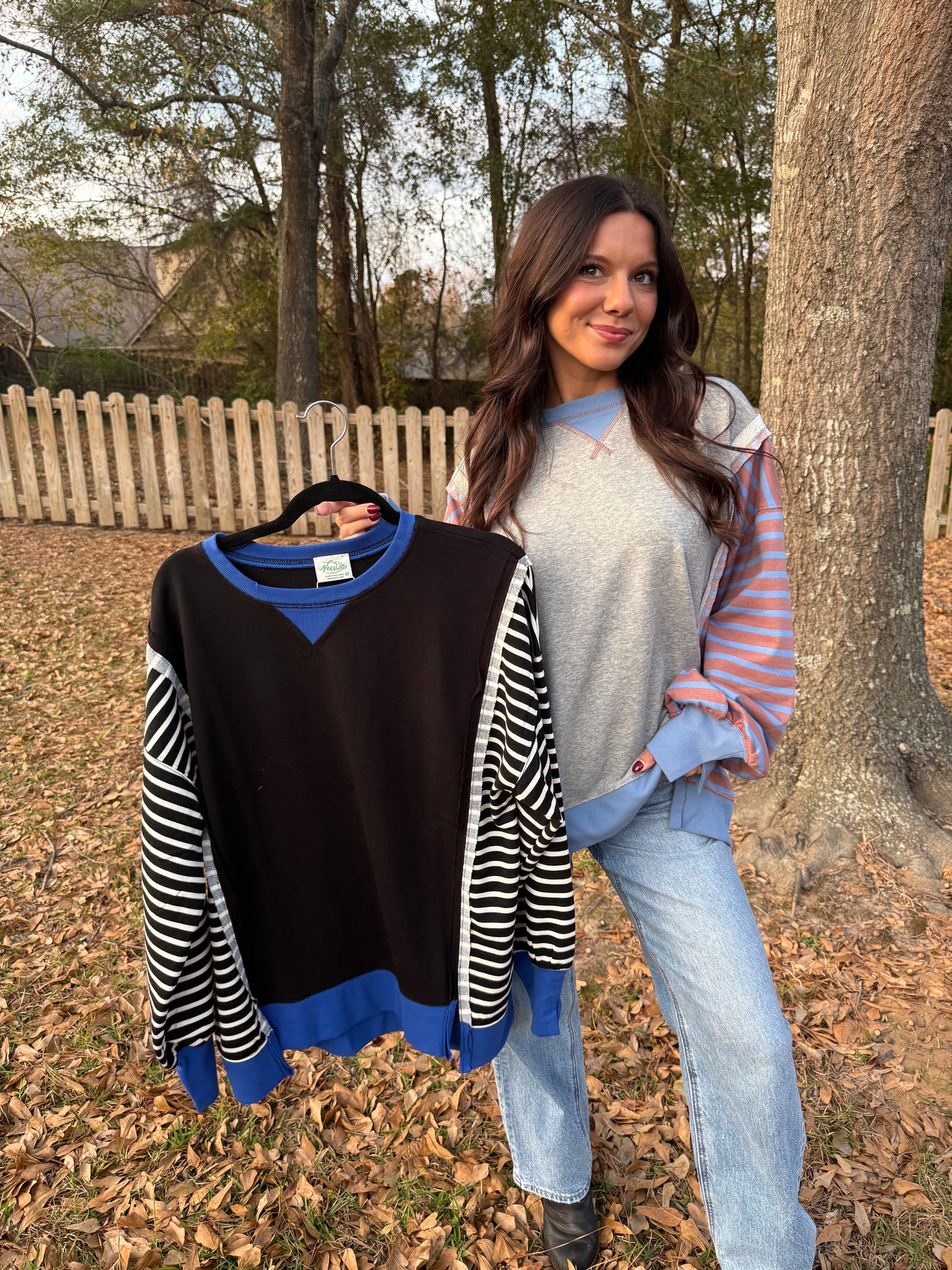 Oversized Stripe BF Top