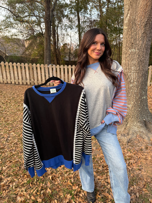 Oversized Stripe BF Top