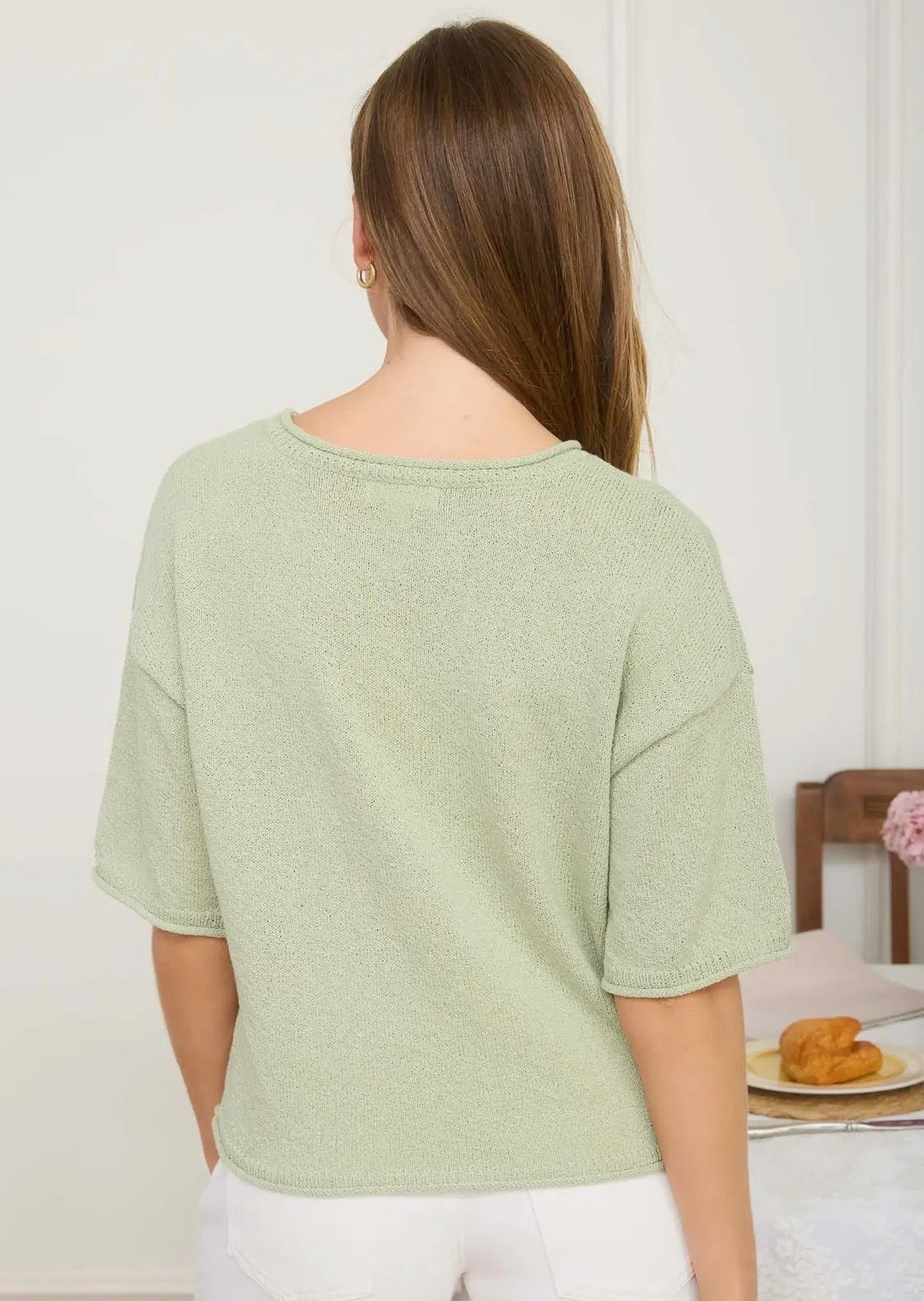 Sage Boxy Top
