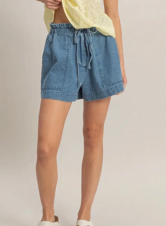 Paper Back Denim Shorts