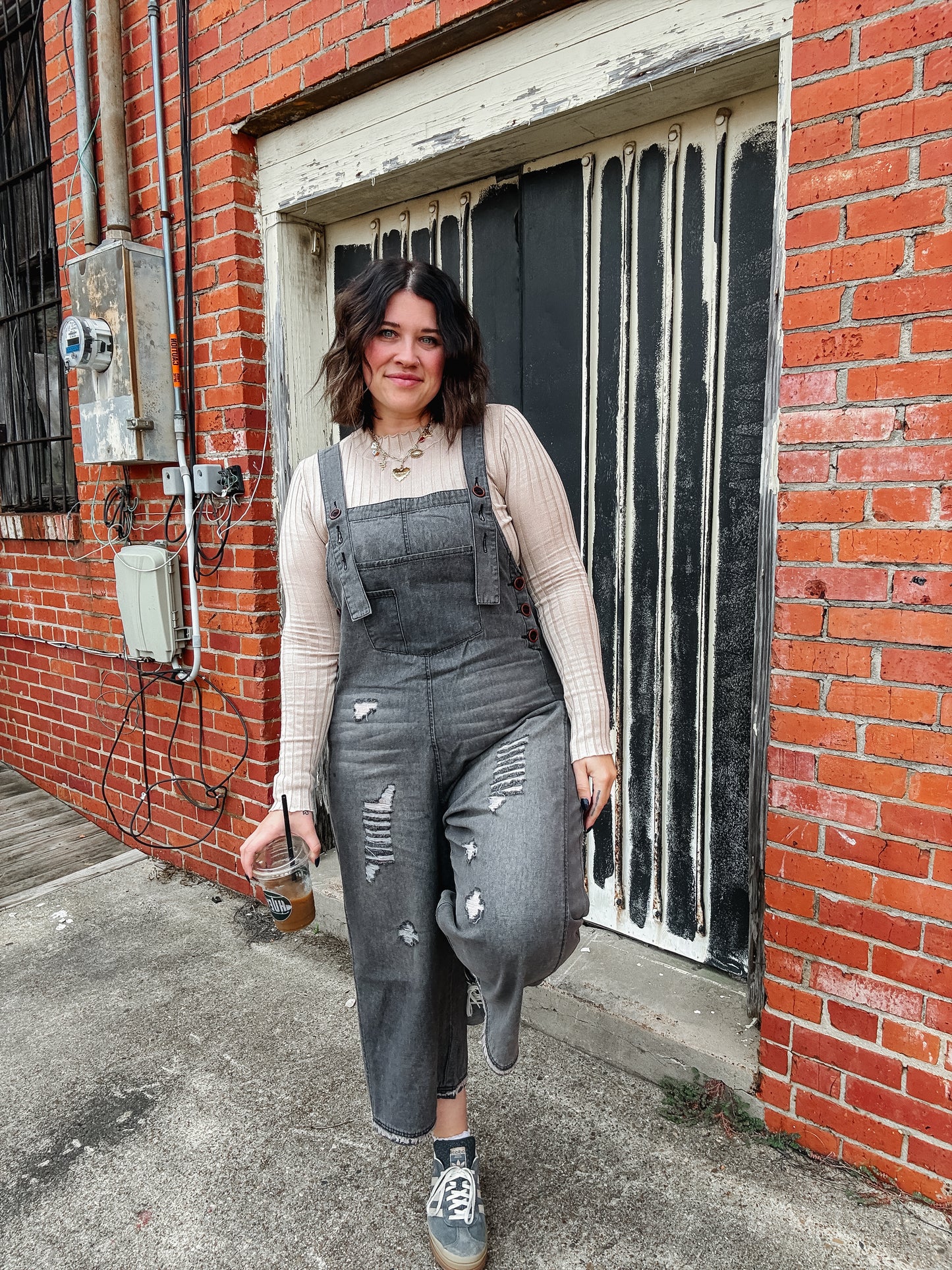 Boho Black Overalls