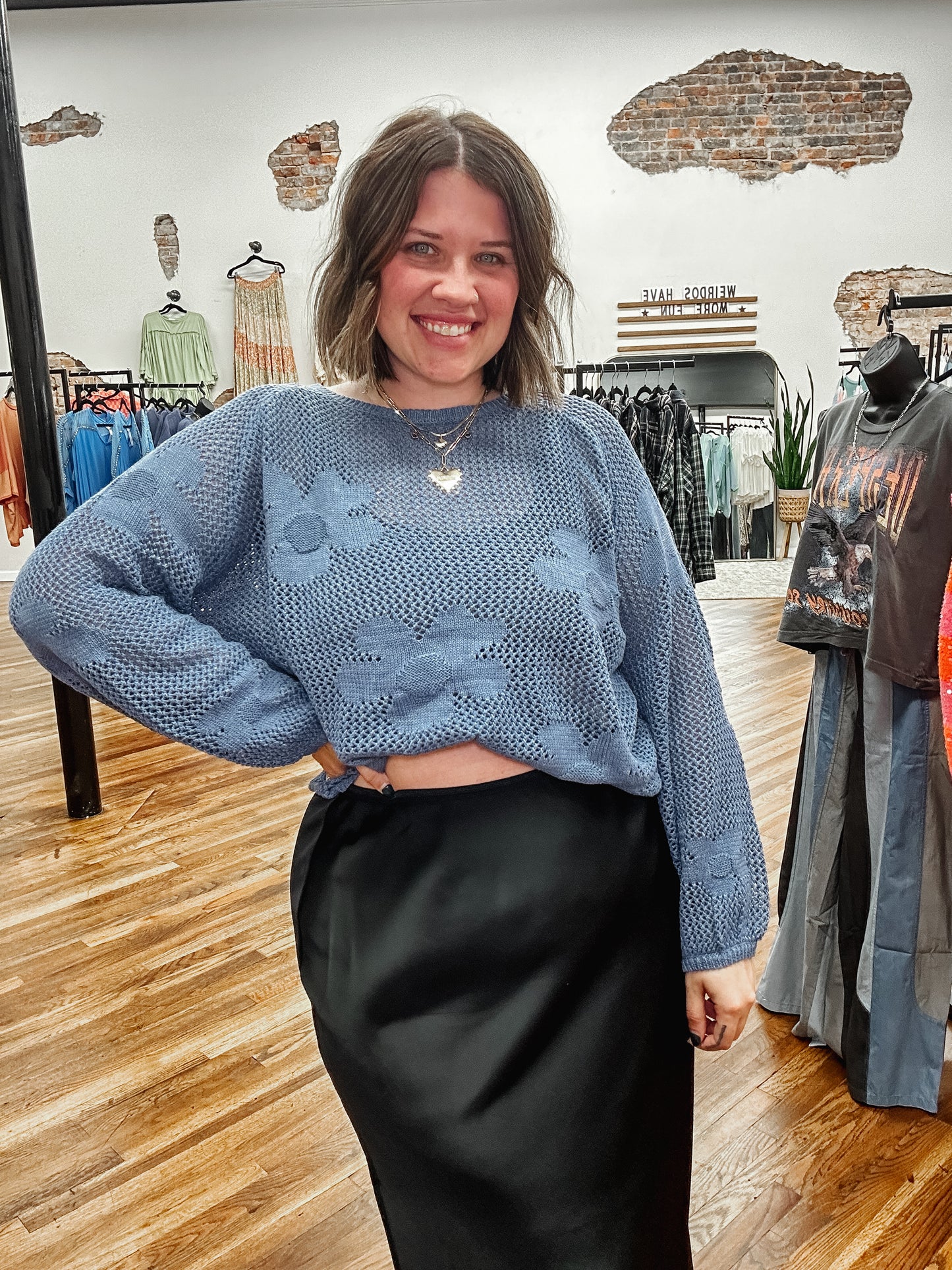Garden getaway knit top