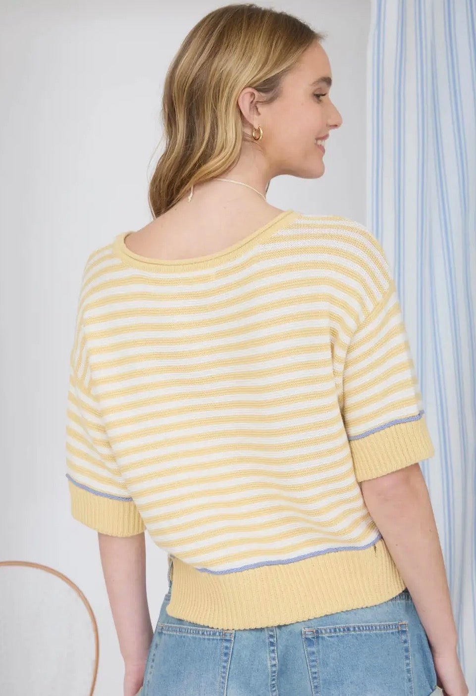 Butter Stripe Top