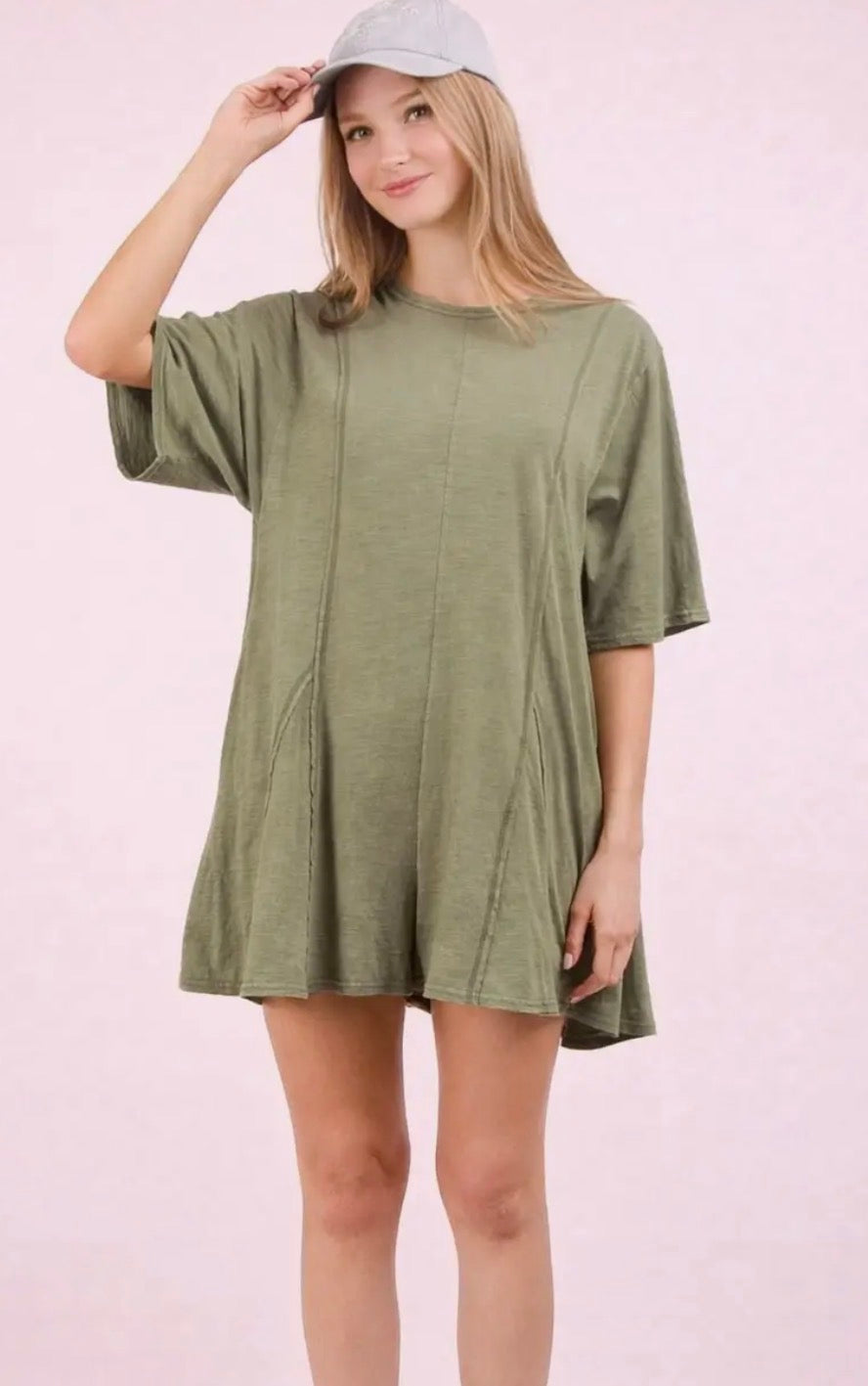 Sage Mineral Washed Romper