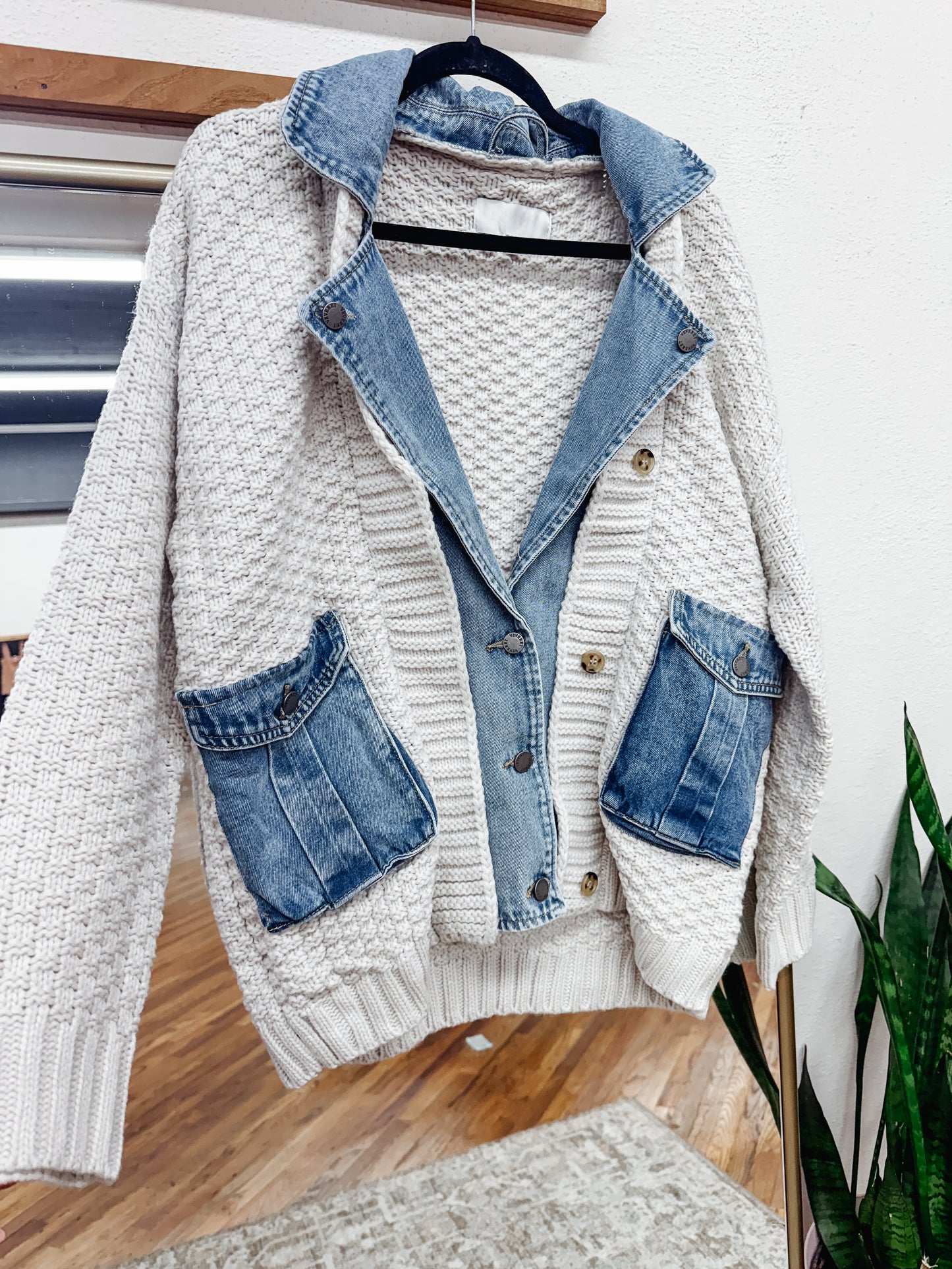 Denim Knit Cardi