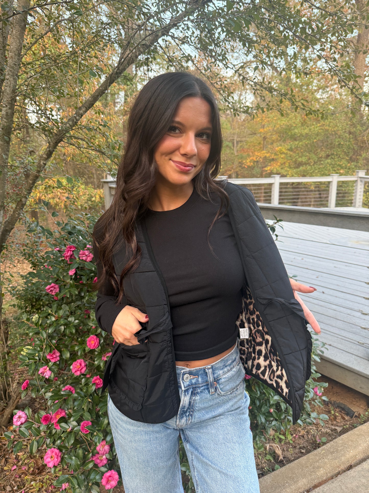 Quilted Leopard Vest