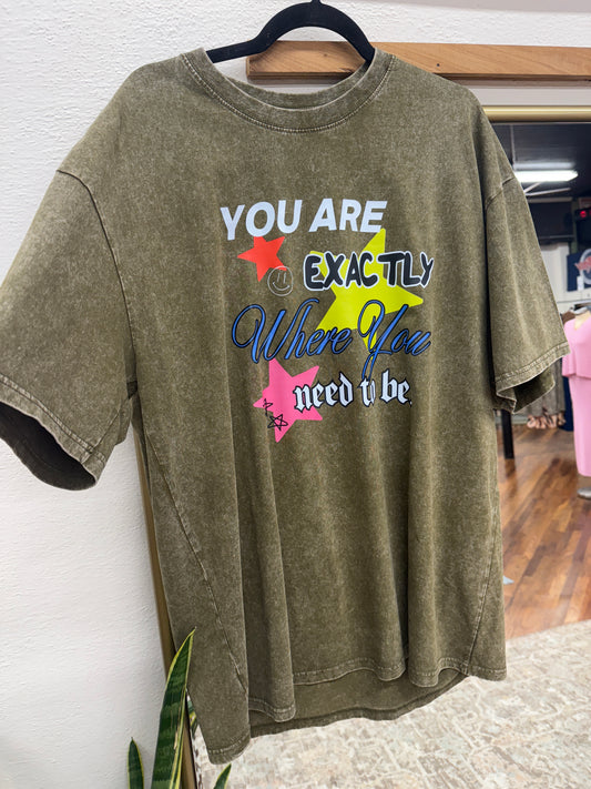 You are exactly where tee