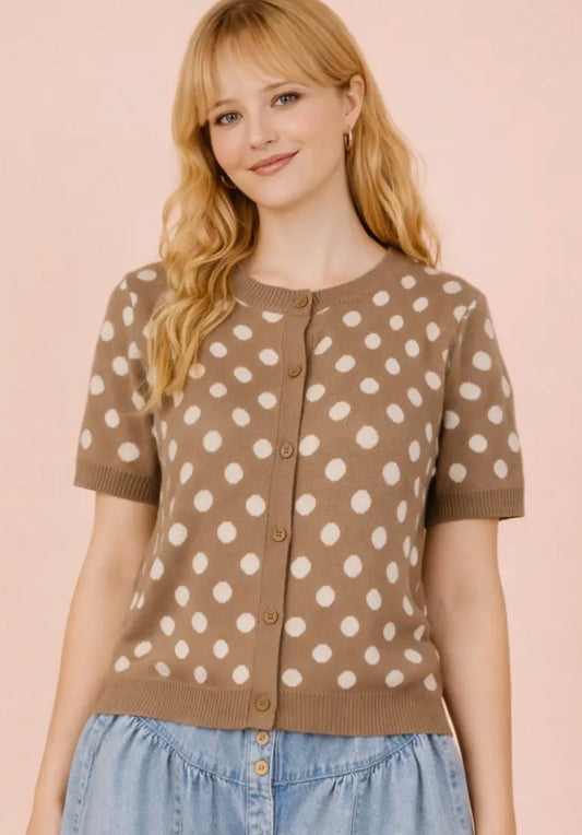 Polka Dot Cardi Top