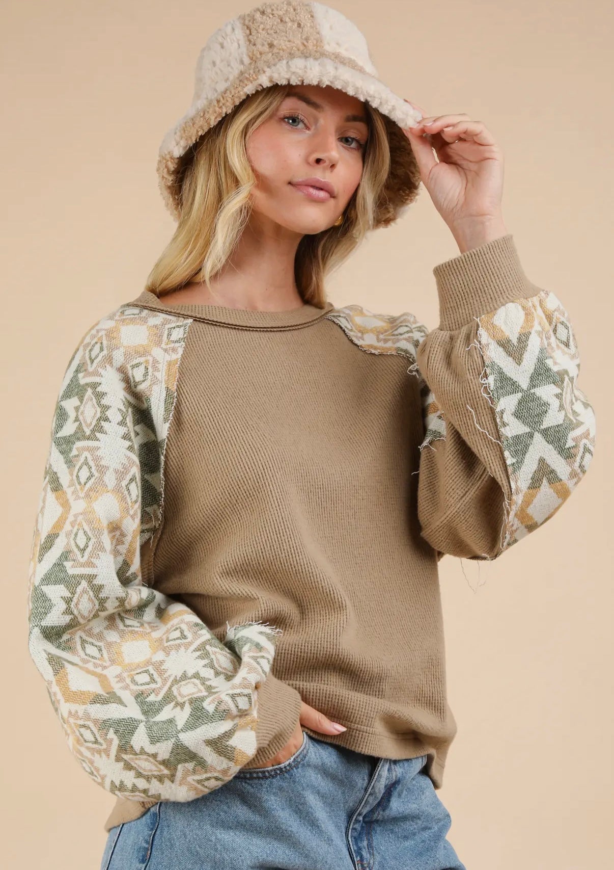 Cozy Aztec Top