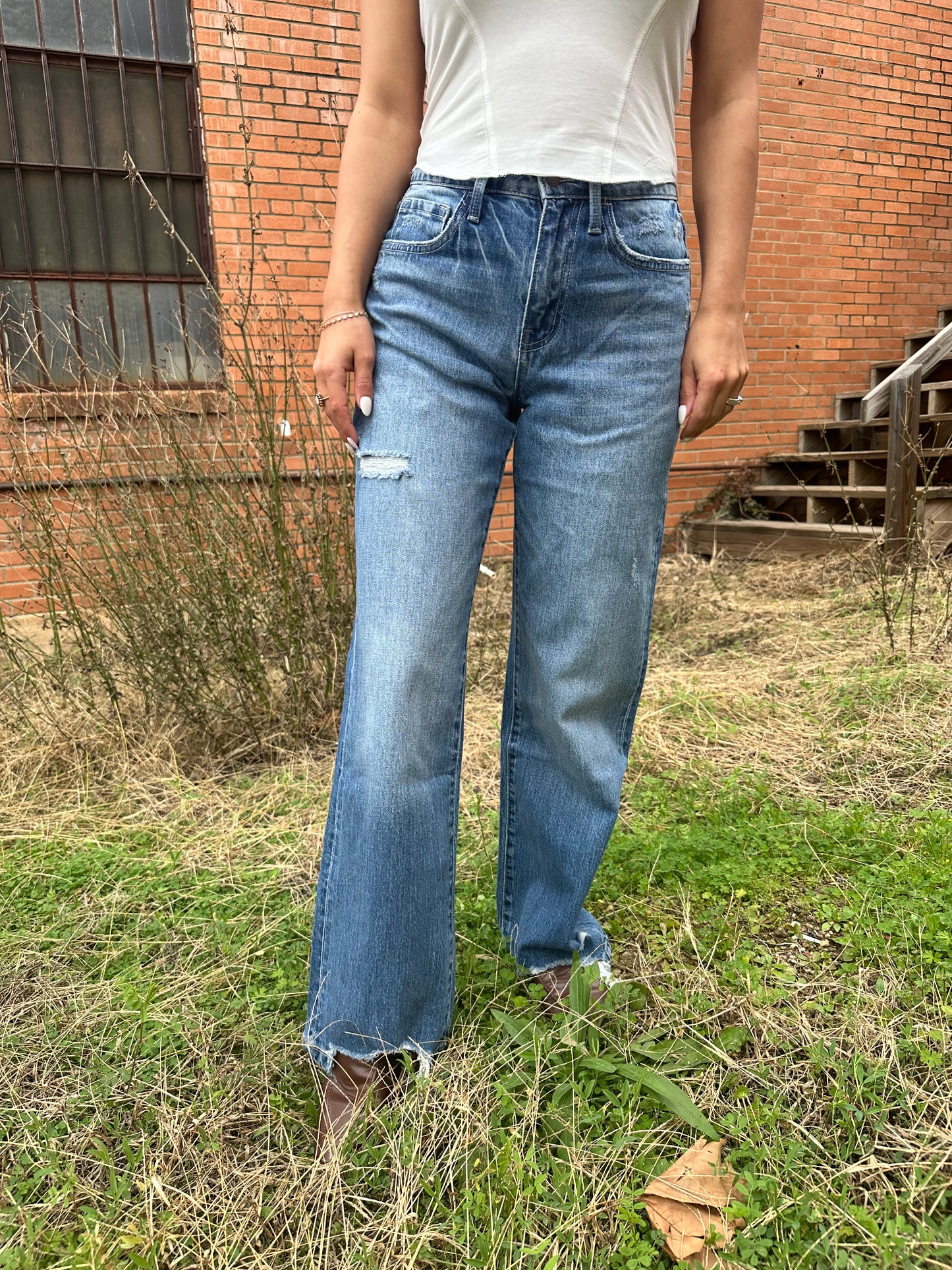 River Wellland Dad jeans