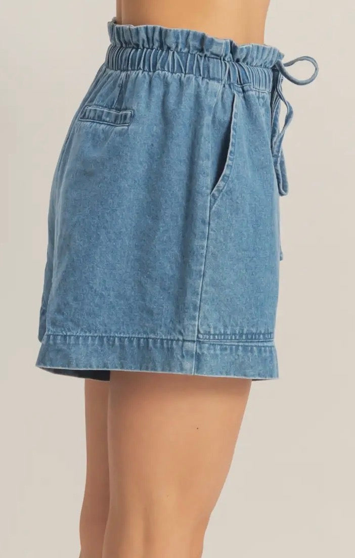 Paper Back Denim Shorts