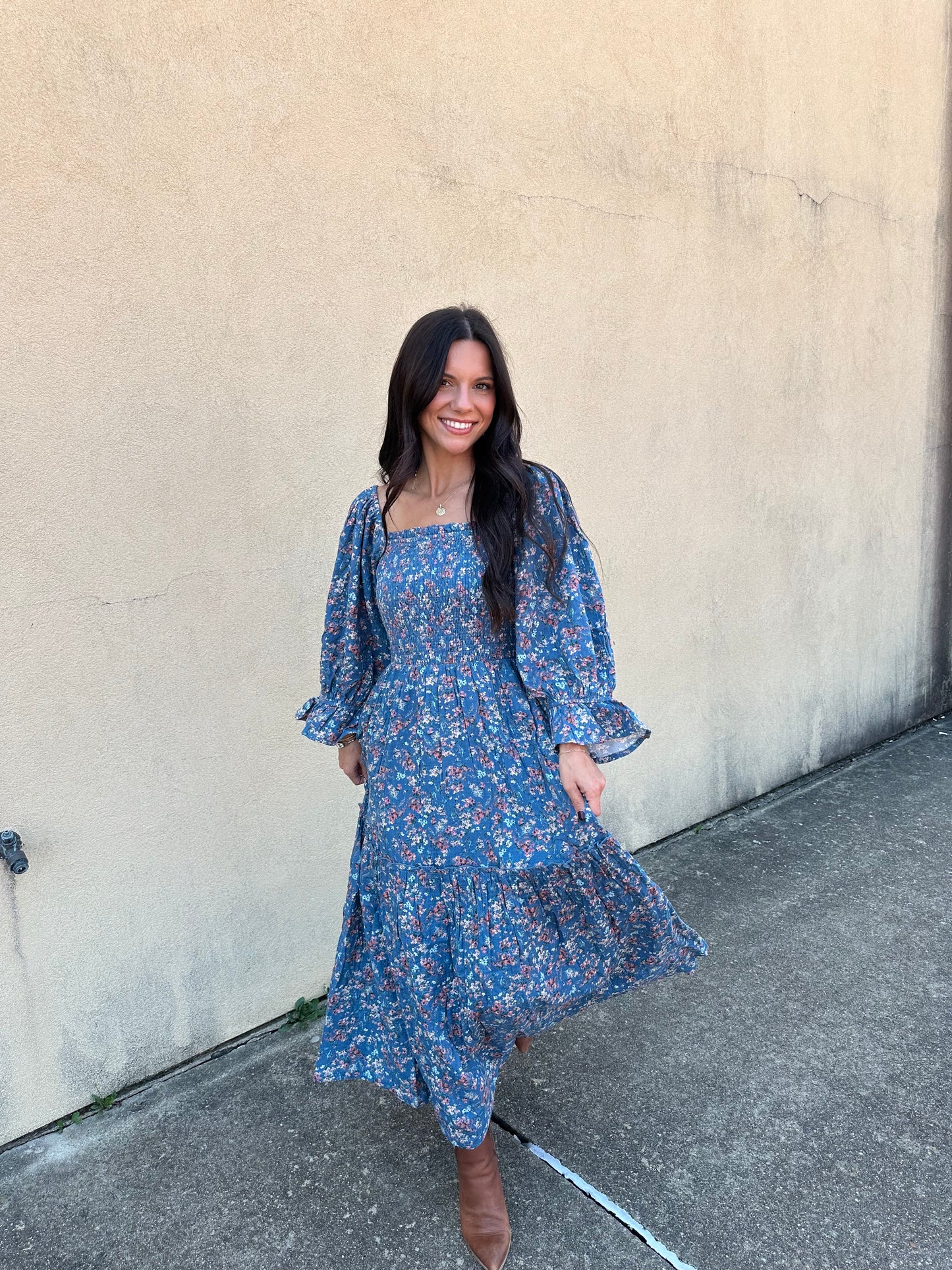 Evening Ember Floral Dress