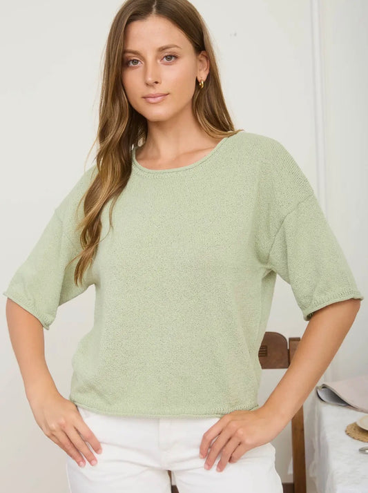 Sage Boxy Top