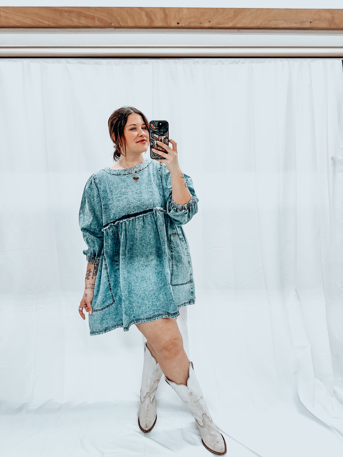 Babydoll Denim Dress