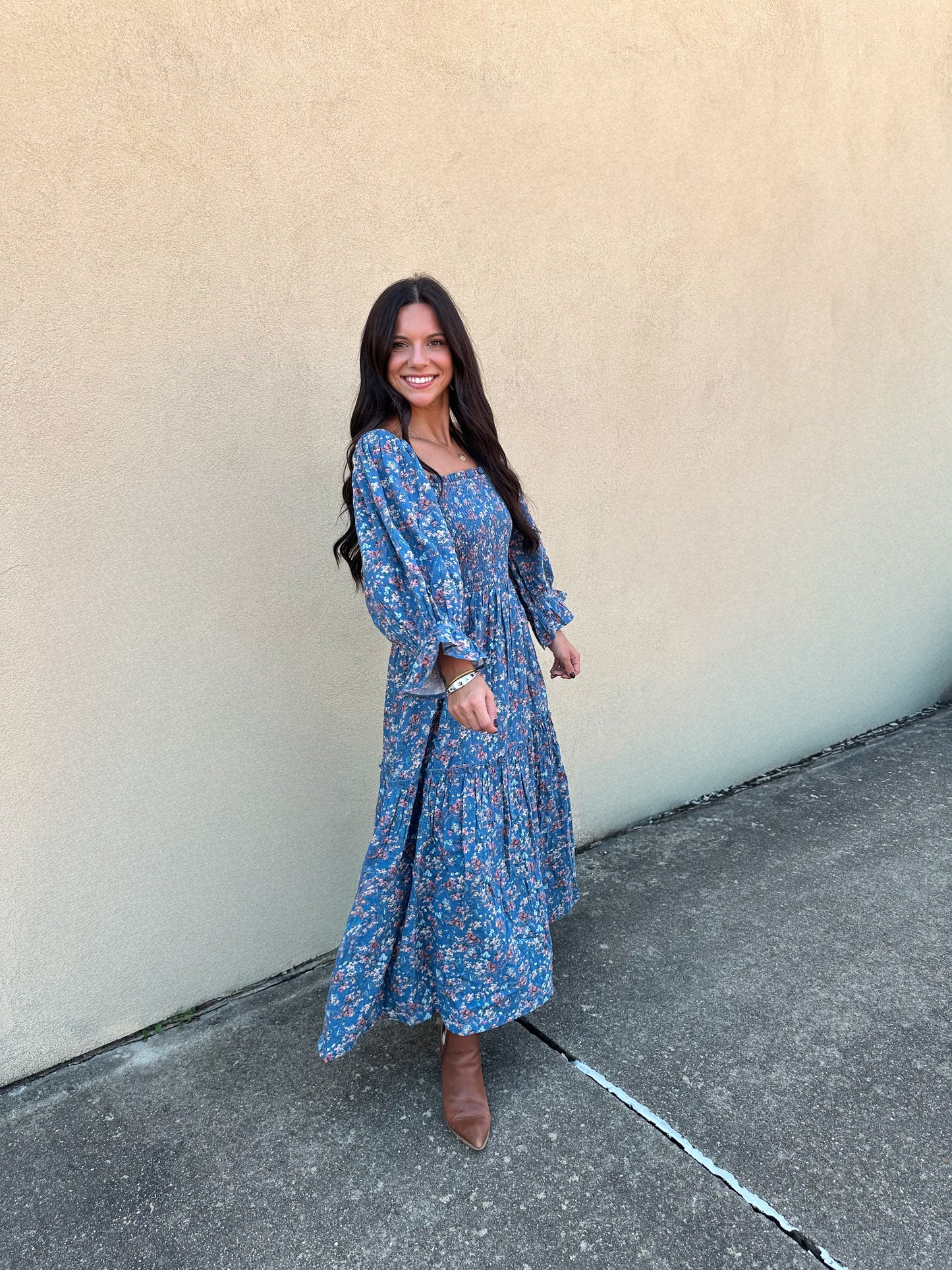 Evening Ember Floral Dress