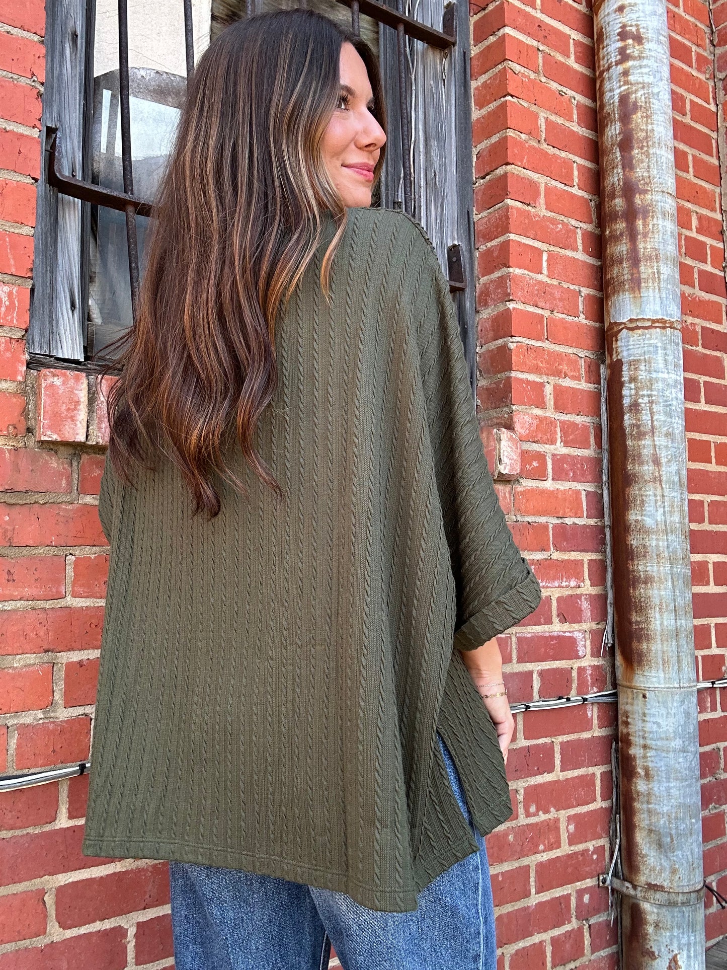 Mocha / Olive Texture Top