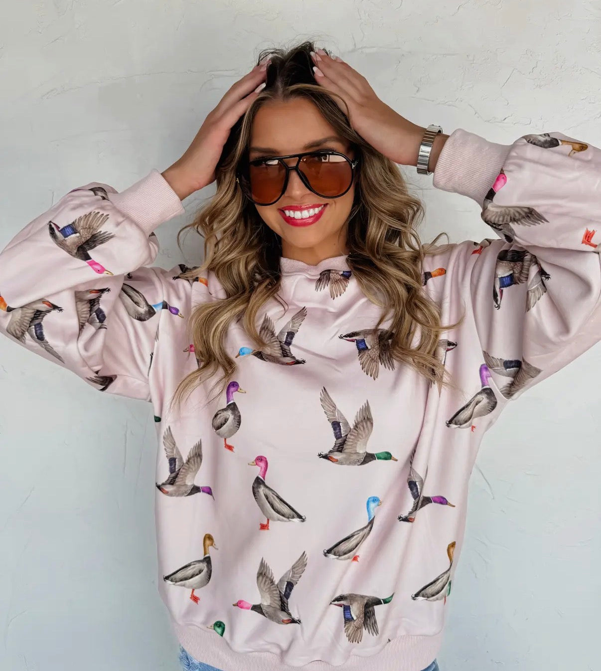 Mallard Pink Sweatshirt
