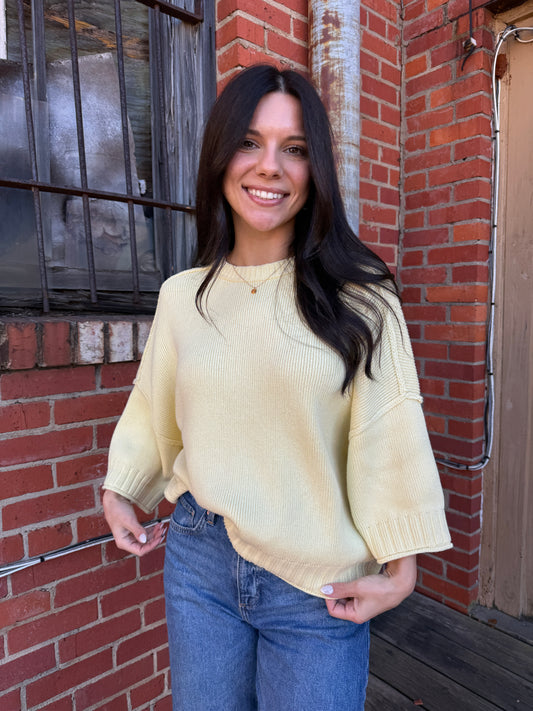 Buttery Crew Neck Sweater Top
