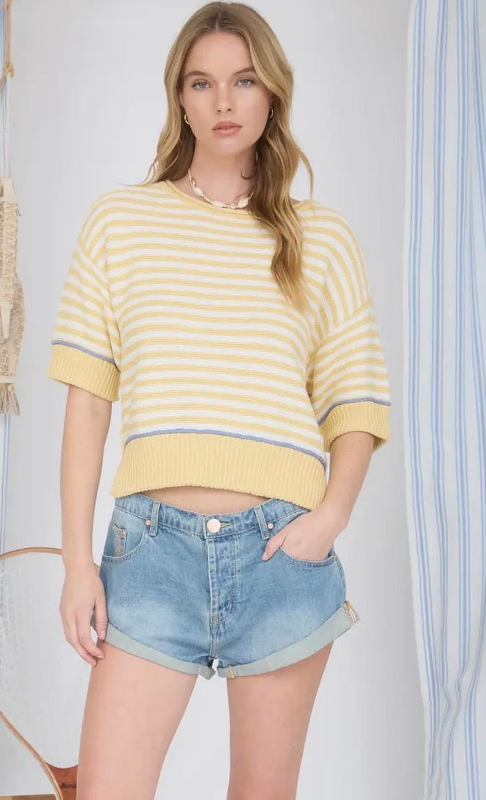 Butter Stripe Top