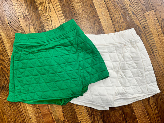 Quilted skort