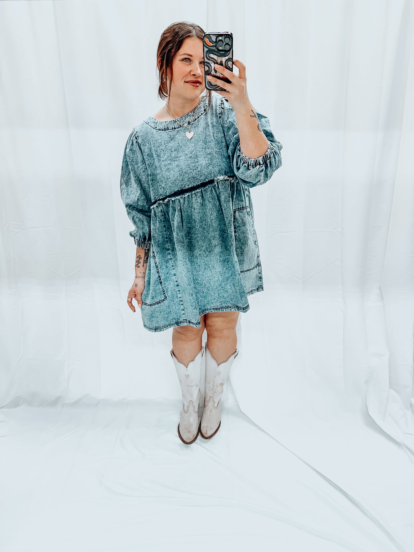 Babydoll Denim Dress