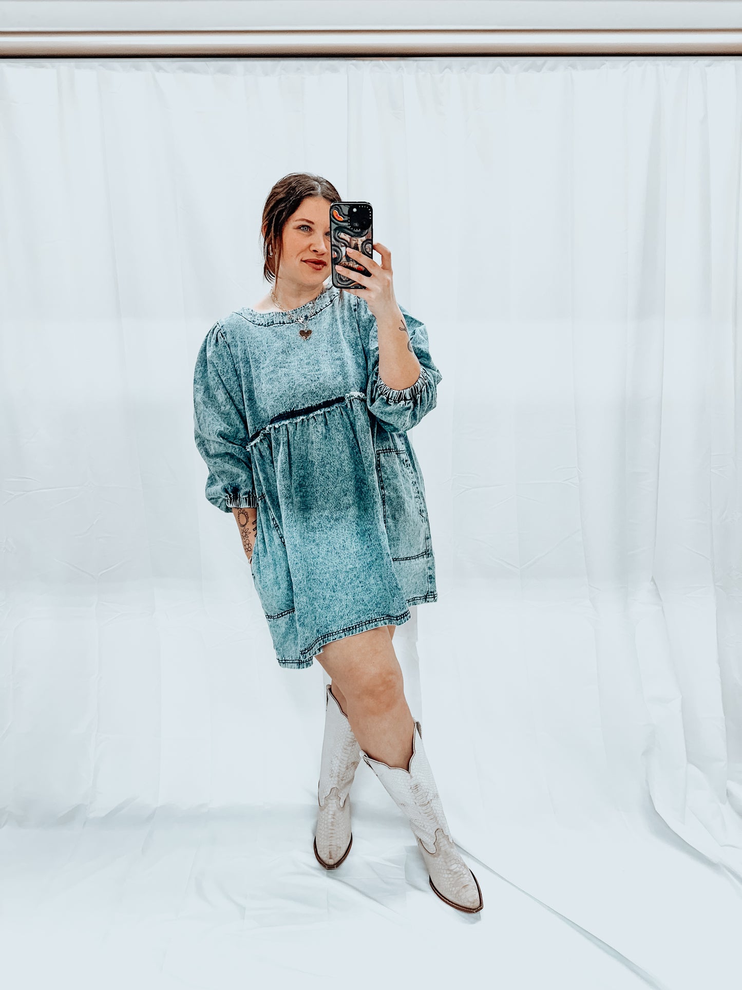 Babydoll Denim Dress