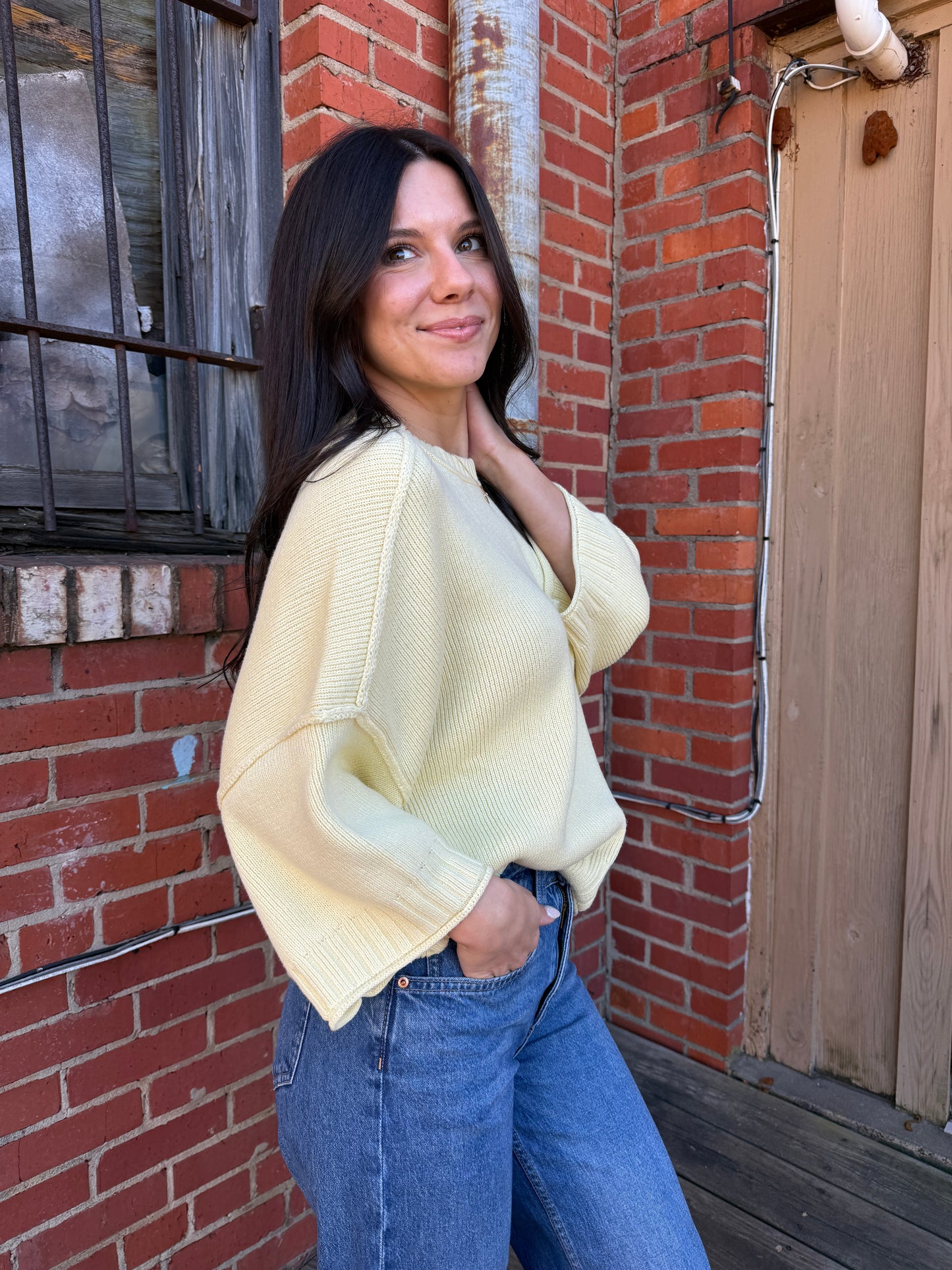 Buttery Crew Neck Sweater Top