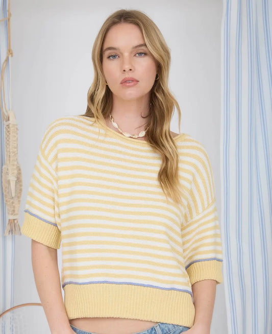 Butter Stripe Top