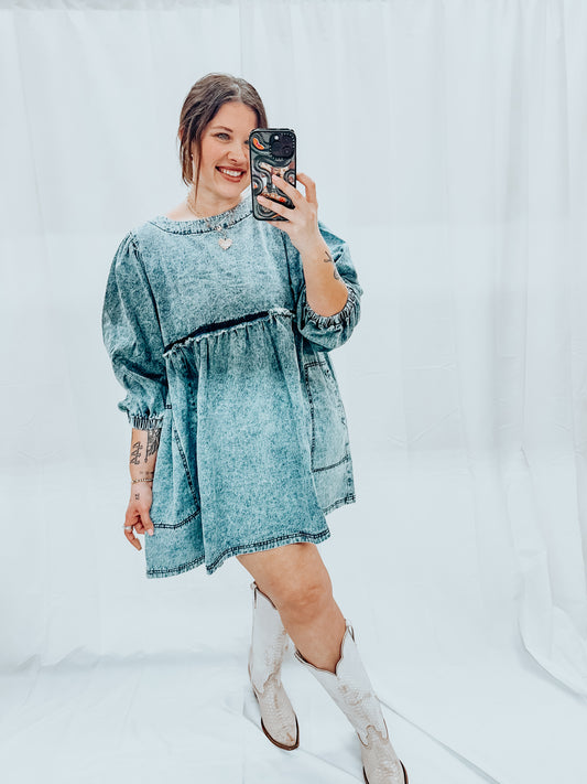 Babydoll Denim Dress