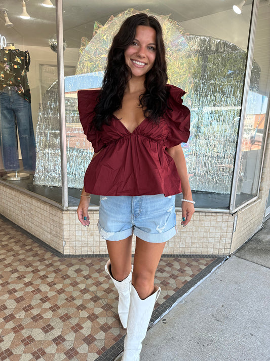 Teeny Maroon top