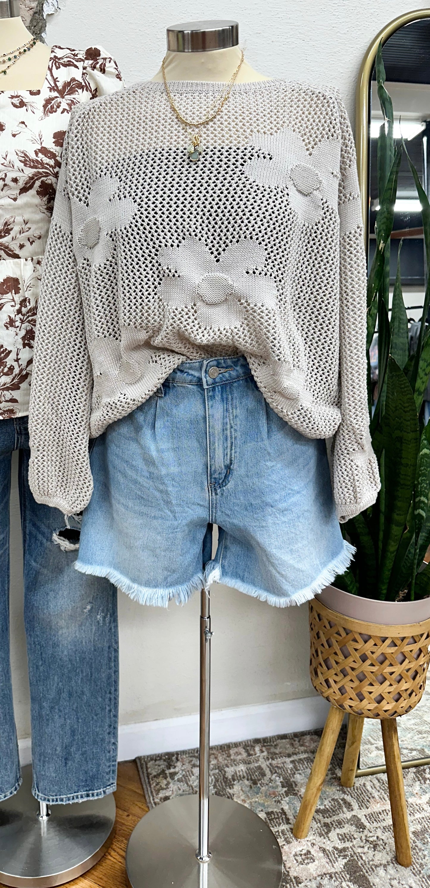 Garden getaway knit top